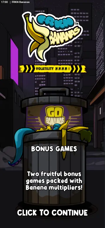 FRKN Bananas Hacksaw Gaming Banana Blitz mit Sticky-Bananen-Rasterabdeckung